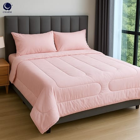 ชุดผ้าปูที่นอน 3.5 ฟุต 4 ชิ้น CHARM สี PINK คอลเลคชั่น CLASSIC_0